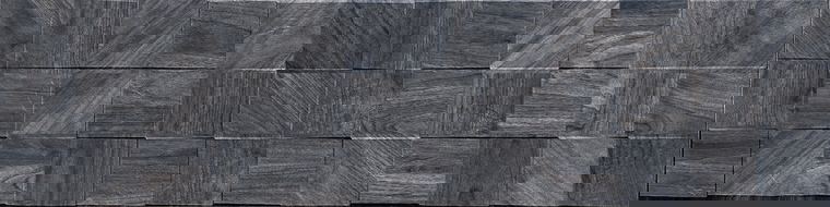 Mexen Riga Lyon Black grès émaillé rectifié G1, carreau mural effet bois 120 x 30 cm, mat - TL713-120-030-50