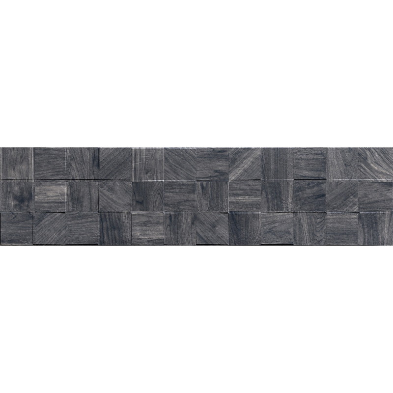 Mexen Riga Lyon Black gres esmaltado rect. G1, azulejo imitación madera de pared 120 x 30 cm, mate - TL713-120-030-50