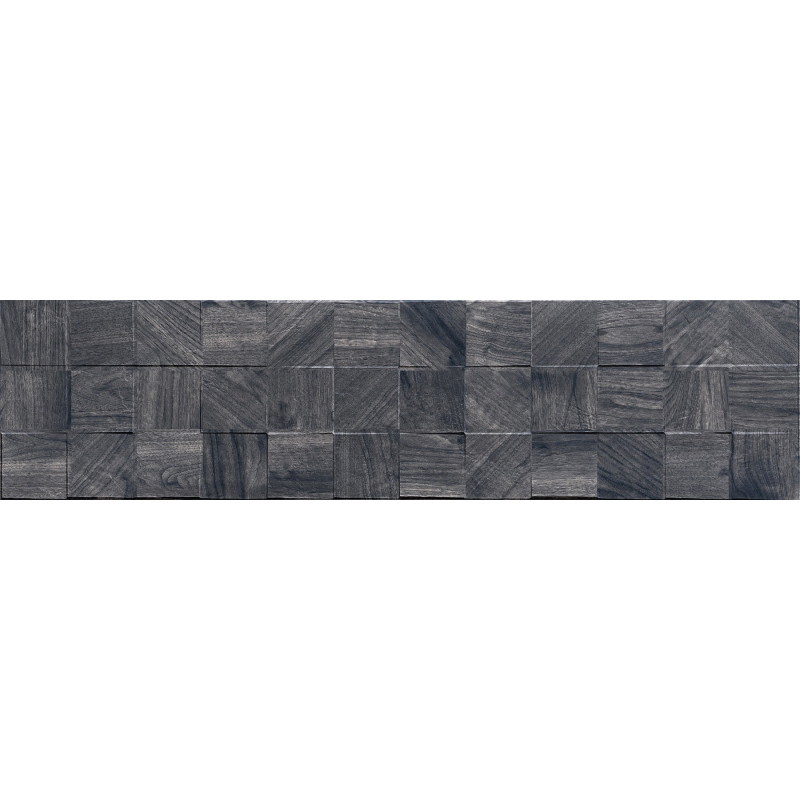 Mexen Riga Lyon Black gres esmaltado rect. G1, azulejo imitación madera de pared 120 x 30 cm, mate - TL713-120-030-50