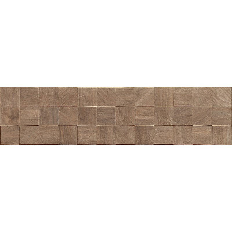 Mexen Riga Lyon Brown glazed rectified gres, wood-like wall tile 120 x 30 cm, matte - TL713-120-030-51