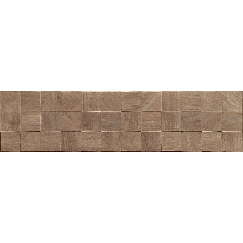 Mexen Riga Lyon Brown gres smaltato rett. G1, piastrella effetto legno da parete 120 x 30 cm, opaco - TL713-120-030-51