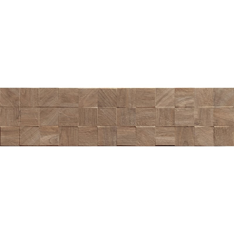 Mexen Riga Lyon Brown glasuuritud plaat, puidu imitatsiooniga seinaplaat 120 x 30 cm, matt - TL713-120-030-51