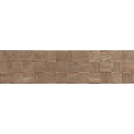 Mexen Riga Lyon Brown glazed stoneware rectified. G1, wall wood-like tile 120 x 30 cm, matte - TL713-120-030-51