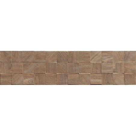 Mexen Riga Lyon Brown gres smaltato rett. G1, piastrella effetto legno da parete 120 x 30 cm, opaco - TL713-120-030-51