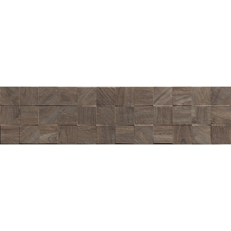 Mexen Riga Lyon Choco gres szkliwiony rekt. G1, płytka drewnopodobna ścienna 120 x 30 cm, mat - TL713-120-030-52