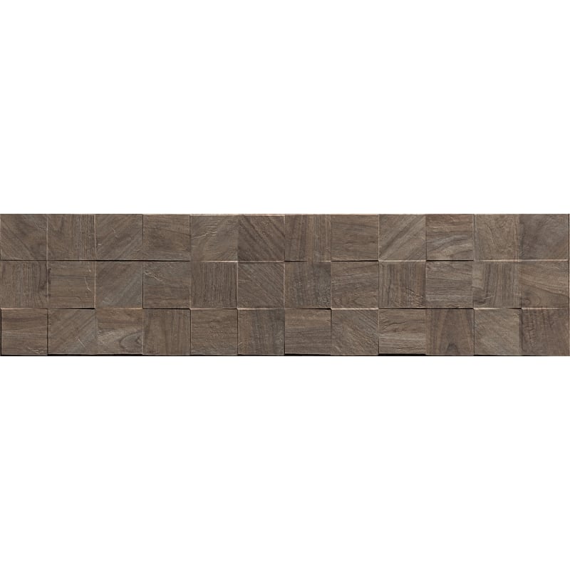 Mexen Riga Lyon Choco mat porculanski glazirani rektificirani G1, zidna pločica s uzorkom drva 120 x 30 cm, mat