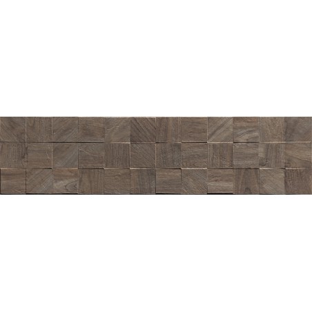 Mexen Riga Lyon Choco gres esmaltado rectificado G1, azulejo con apariencia de madera para pared 120 x 30 cm, mate