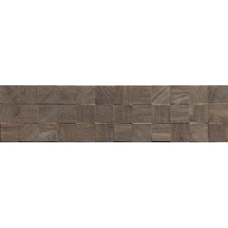 Mexen Riga Lyon Choco mat porculanski glazirani rektificirani G1, zidna pločica s uzorkom drva 120 x 30 cm, mat