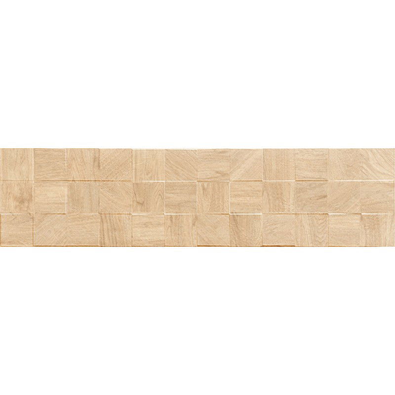 Mexen Riga Lyon Crema gres smaltato rettificato G1, piastrella effetto legno da parete 120 x 30 cm, opaco - TL713-120-030-53