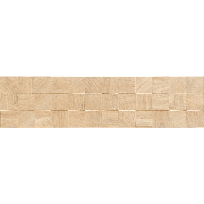 Mexen Riga Lyon Crema gres esmaltado rect. G1, azulejo efecto madera para pared 120 x 30 cm, mate - TL713-120-030-53