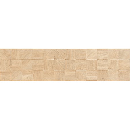 Mexen Riga Lyon Crema gres esmaltado rect. G1, azulejo efecto madera para pared 120 x 30 cm, mate - TL713-120-030-53