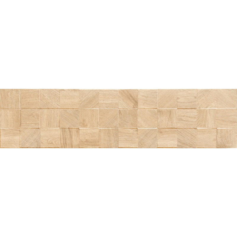 Mexen Riga Lyon Crema gres esmaltado rect. G1, azulejo efecto madera para pared 120 x 30 cm, mate - TL713-120-030-53