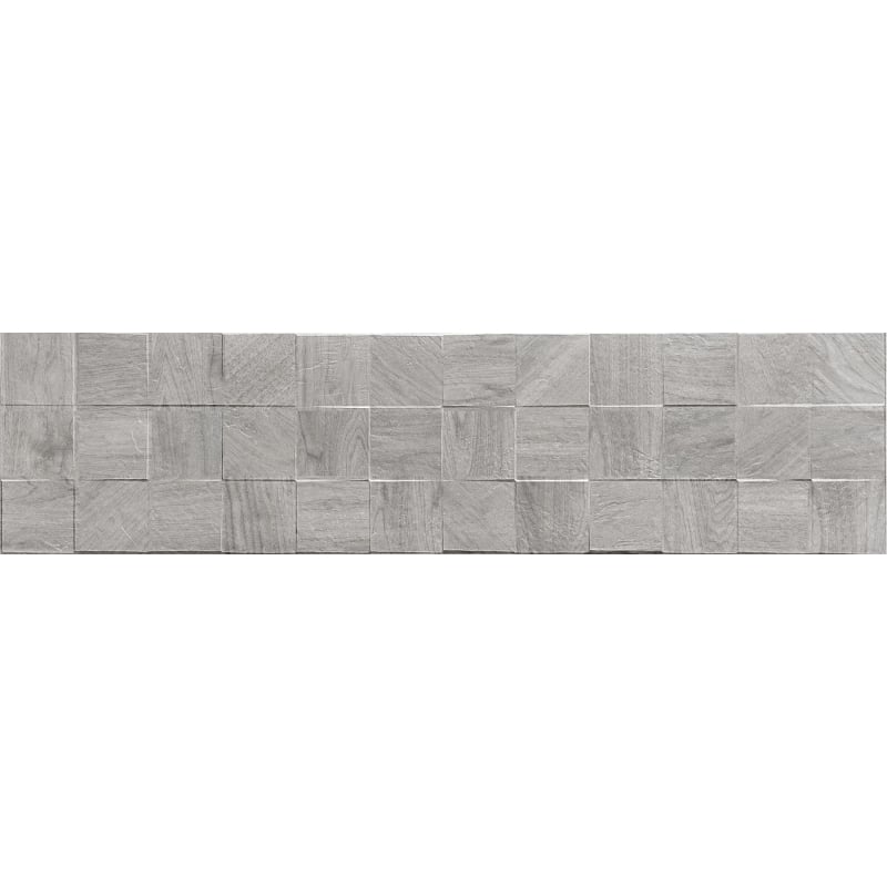Mexen Riga Lyon Grey glazed porcelain rect. G1, wood-like wall tile 120 x 30 cm, matte - TL713-120-030-54