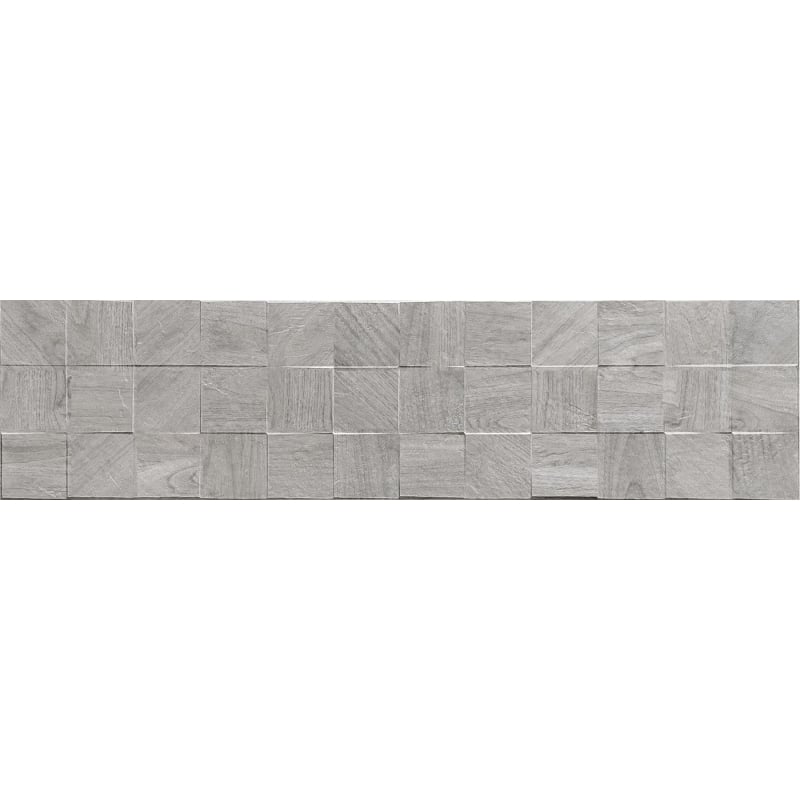 Mexen Riga Lyon Grey glazed porcelain rect. G1, wood-like wall tile 120 x 30 cm, matte - TL713-120-030-54