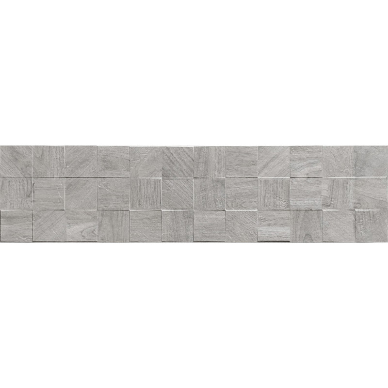 Mexen Riga Lyon Grey gres porcellanato smaltato rettificato G1, piastrella effetto legno da parete 120 x 30 cm, opaco