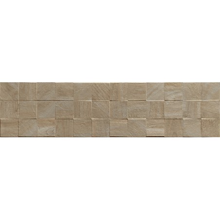 Mexen Riga Lyon Grigio grés esmaltado retificado G1, azulejo de parede tipo madeira 120 x 30 cm, mate - TL713-120-030-55
