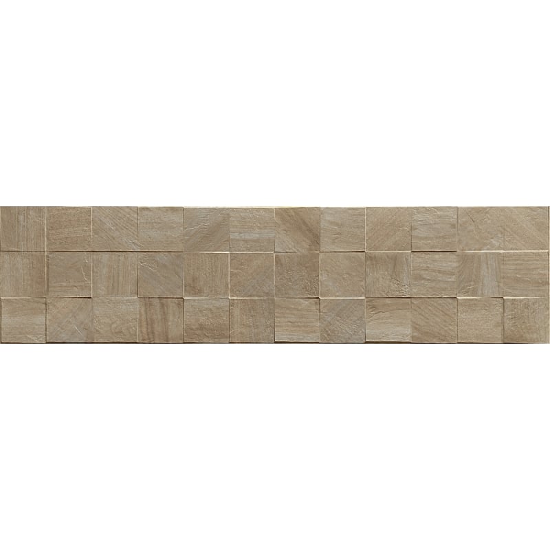 Mexen Riga Lyon Grigio glazed rectified porcelain stoneware, 120 x 30 cm wood-like wall tile, matte - TL713-120-030-55