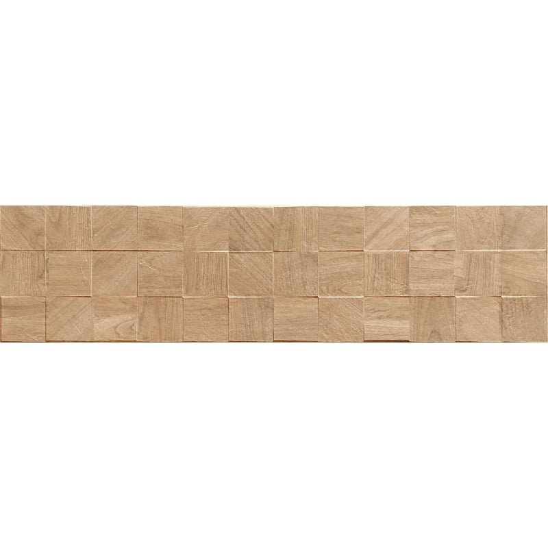 Mexen Riga Lyon Honey glazed rectified porcelain tile, wood-like wall tile 120 x 30 cm, matte - TL713-120-030-56
