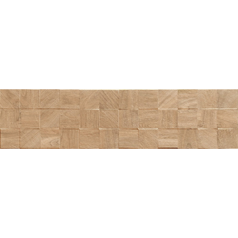 Mexen Riga Lyon Honey grés vidrado retificado. G1, azulejo tipo madeira para parede 120 x 30 cm, mate - TL713-120-030-56