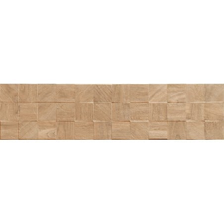Mexen Riga Lyon Honey glazed rectified porcelain tile, wood-like wall tile 120 x 30 cm, matte - TL713-120-030-56