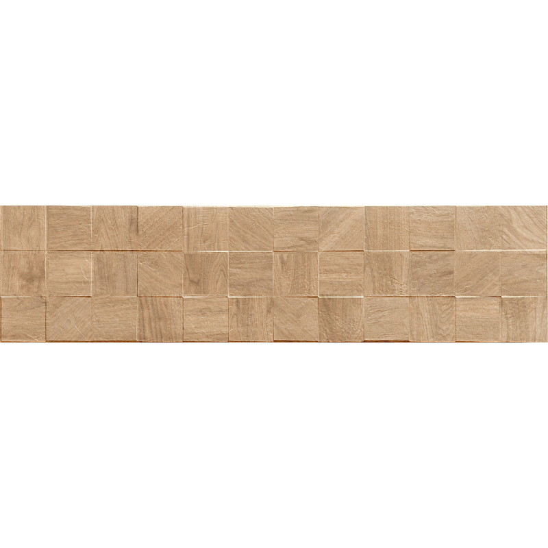 Mexen Riga Lyon Honey grés vidrado retificado. G1, azulejo tipo madeira para parede 120 x 30 cm, mate - TL713-120-030-56