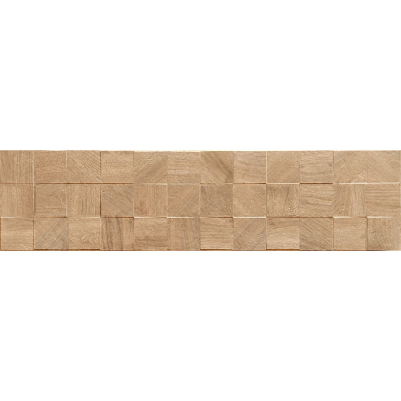 Mexen Riga Lyon Honey grés vidrado retificado. G1, azulejo tipo madeira para parede 120 x 30 cm, mate - TL713-120-030-56