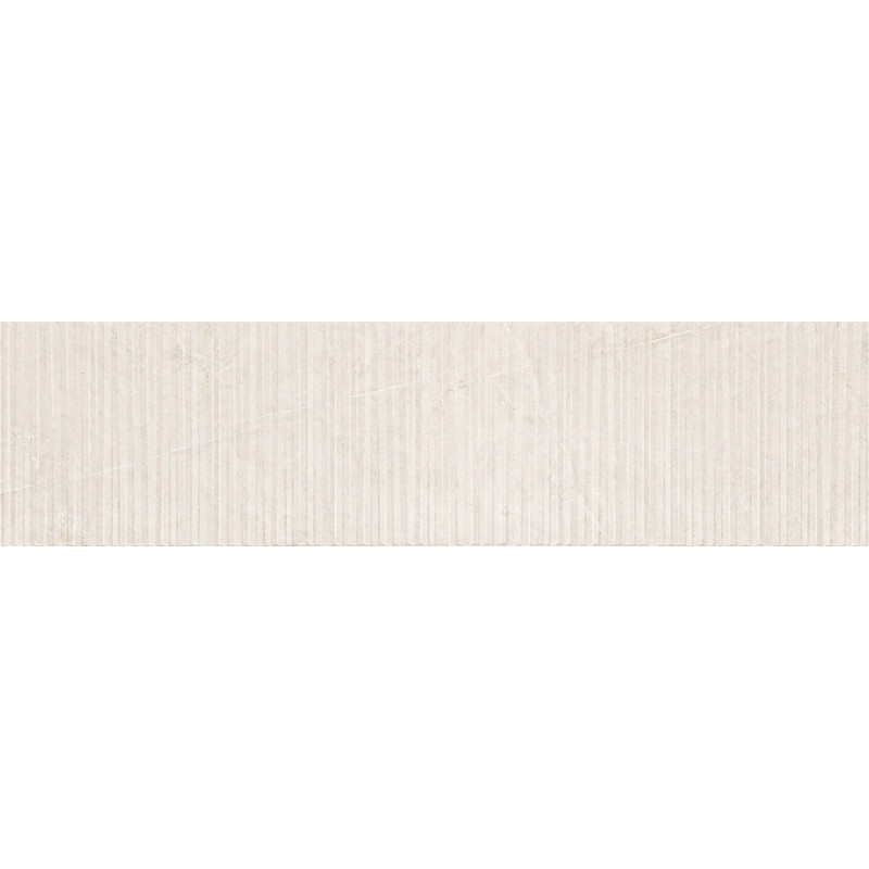 Mexen Flamingo Mayolica Bianco gres esmaltado rect. G1, azulejo de pared 120 x 30 cm, tallado - TL715-120-030-50