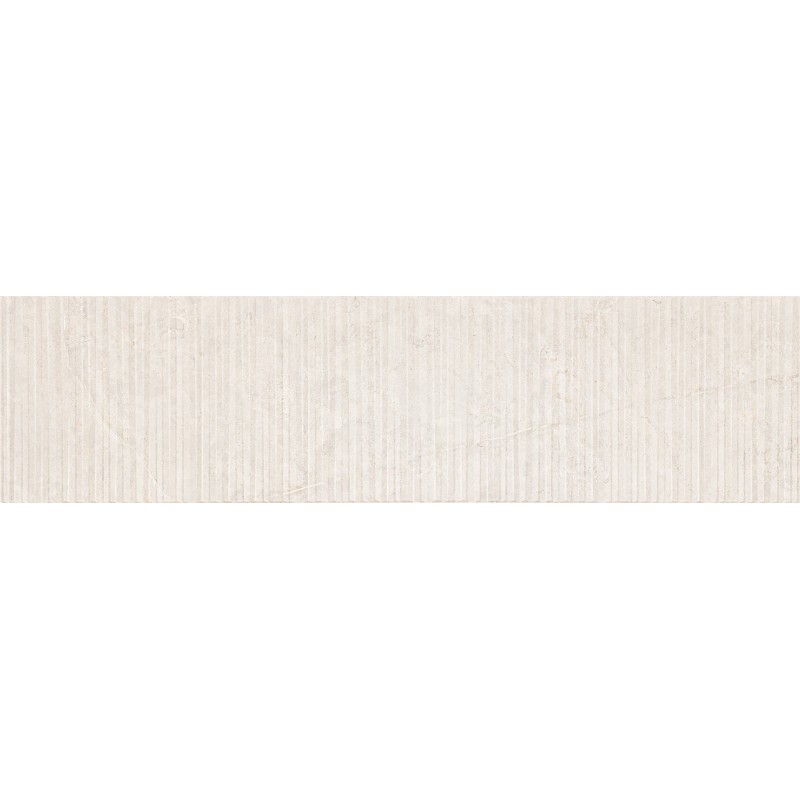 Mexen Flamingo Mayolica Bianco gres szkliwiony rekt. G1, płytka ścienna 120 x 30 cm, carving - TL715-120-030-50