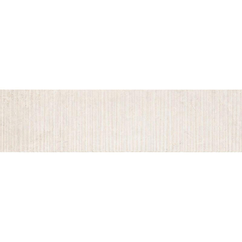 Mexen Flamingo Mayolica Bianco geglazuurd gres gerektificeerd G1, wandtegel 120 x 30 cm, carving - TL715-120-030-50