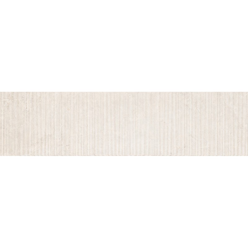 Mexen Flamingo Mayolica Bianco gres szkliwiony rekt. G1, płytka ścienna 120 x 30 cm, carving - TL715-120-030-50