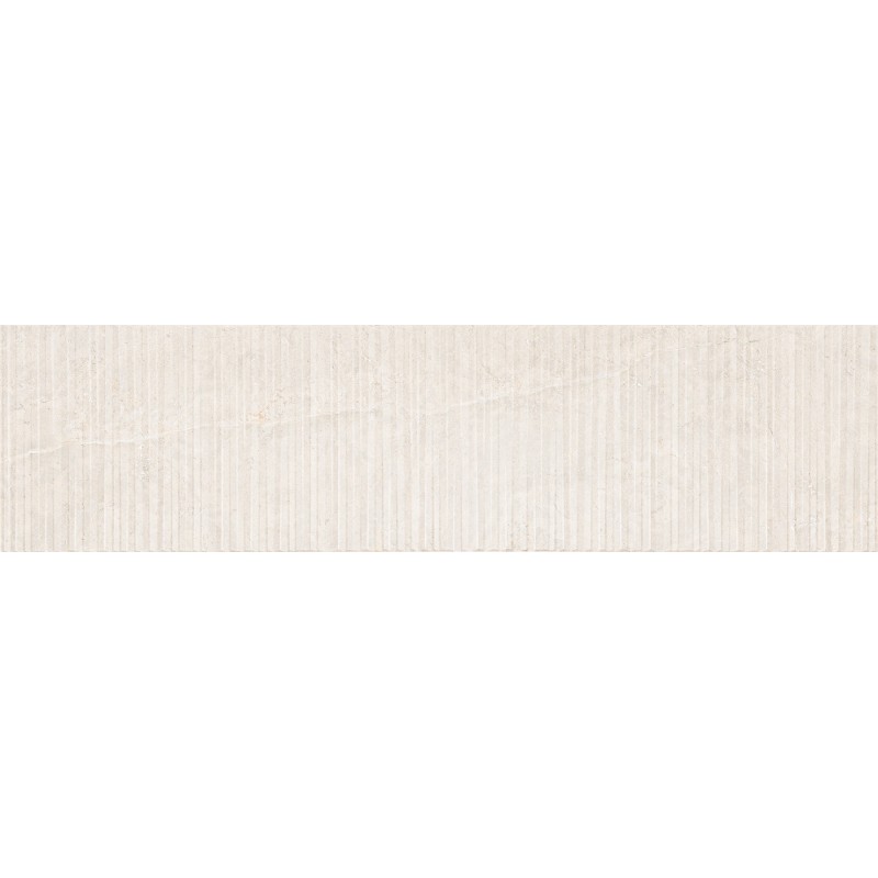 Mexen Flamingo Mayolica Bianco gres szkliwiony rekt. G1, płytka ścienna 120 x 30 cm, carving - TL715-120-030-50