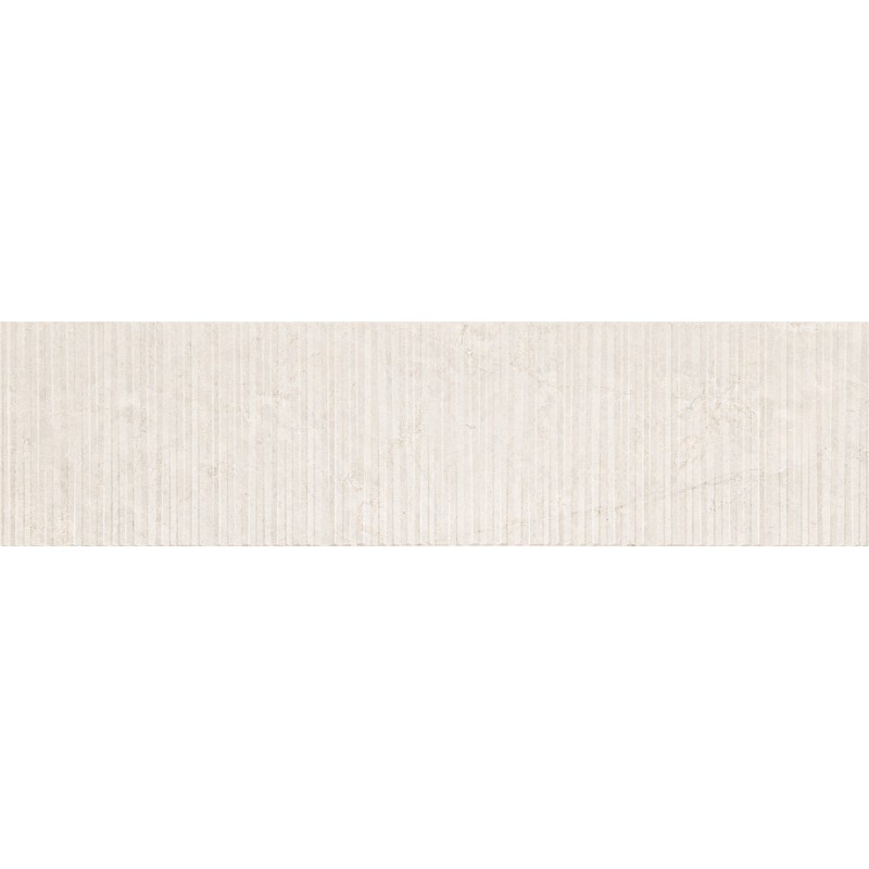 Mexen Flamingo Mayolica Bianco gres szkliwiony rekt. G1, płytka ścienna 120 x 30 cm, carving - TL715-120-030-50