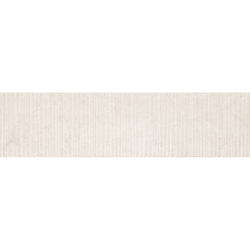 Mexen Flamingo Mayolica Bianco gres esmaltado rect. G1, azulejo de pared 120 x 30 cm, tallado - TL715-120-030-50
