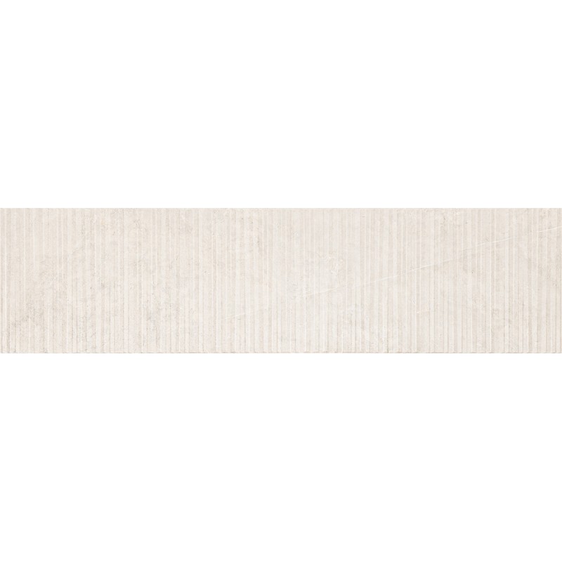 Mexen Flamingo Mayolica Bianco gres szkliwiony rekt. G1, płytka ścienna 120 x 30 cm, carving - TL715-120-030-50
