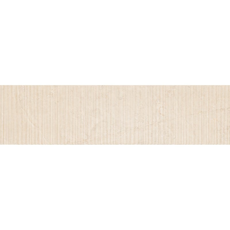Mexen Flamingo Mayolica Crema gres szkliwiony rekt. G1, płytka ścienna 120 x 30 cm, carving - TL715-120-030-51