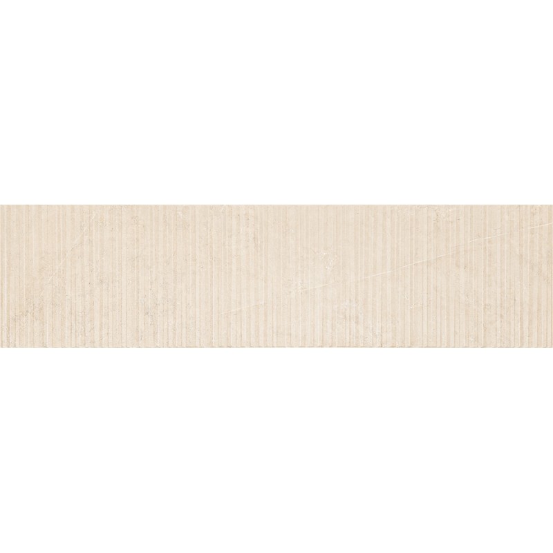 Mexen Flamingo Mayolica Crema gres szkliwiony rekt. G1, płytka ścienna 120 x 30 cm, carving - TL715-120-030-51