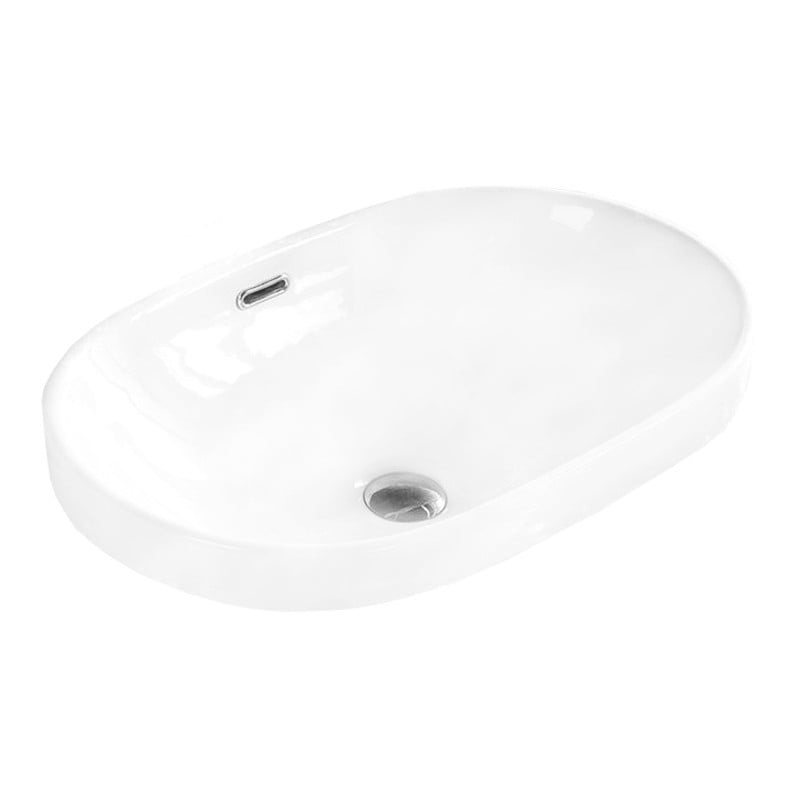 Mexen Viki umywalka wpuszczana w blat 61 x 40 cm, biała - 25356100