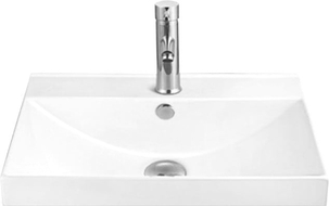 Mexen Mila lavabo encastré dans le plan de travail 60 x 46 cm, blanc - 25296000