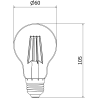 Mexen Vintis LED filamentlampa E27, A60, 4W, 55 lm, röd - L150-E27-04XX-45