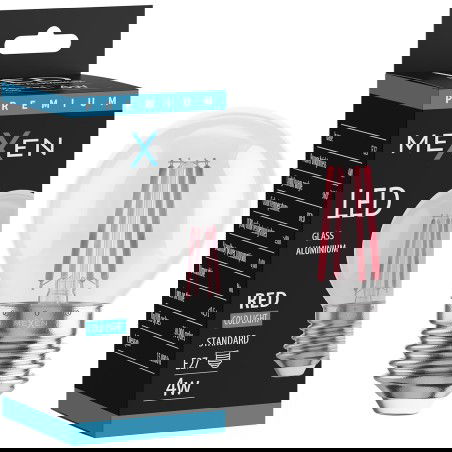 Mexen Vintis LED-Filament-Glühbirne E27, G45, 4W, 55 lm, rot - L156-E27-04XX-45