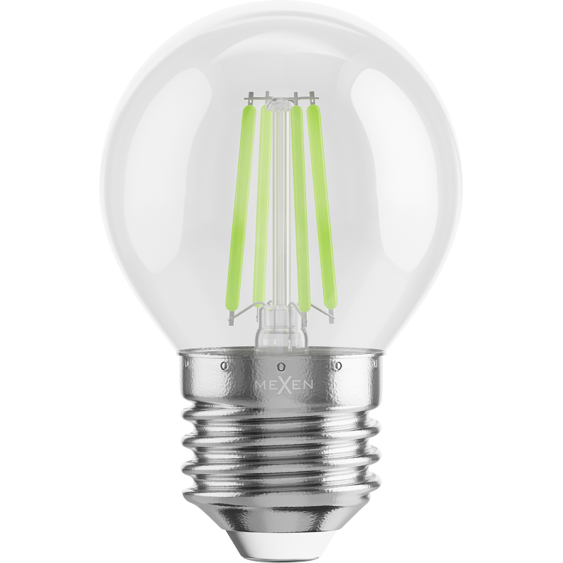 Mexen Vintis Ampoule filament LED E27, G45, 4W, 55 lm, vert - L156-E27-04XX-46