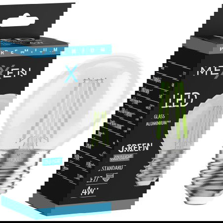 Mexen Vintis LED-filamenttilamppu E27, G45, 4W, 55 lm, vihreä - L156-E27-04XX-46