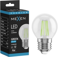 Mexen Vintis LED filament žarulja E27, G45, 4W, 55 lm, zelena - L156-E27-04XX-46