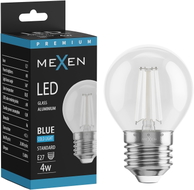 Mexen Vintis Žarulja filament LED E27, G45, 4W, 55 lm, plava - L156-E27-04XX-47