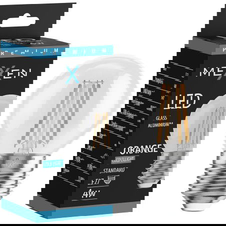 Mexen Vintis Λάμπα LED νήματος E27, G45, 4W, 55 lm, πορτοκαλί - L156-E27-04XX-48