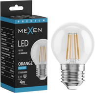Mexen Vintis LED žarulja filament E27, G45, 4W, 55 lm, narančasta - L156-E27-04XX-48