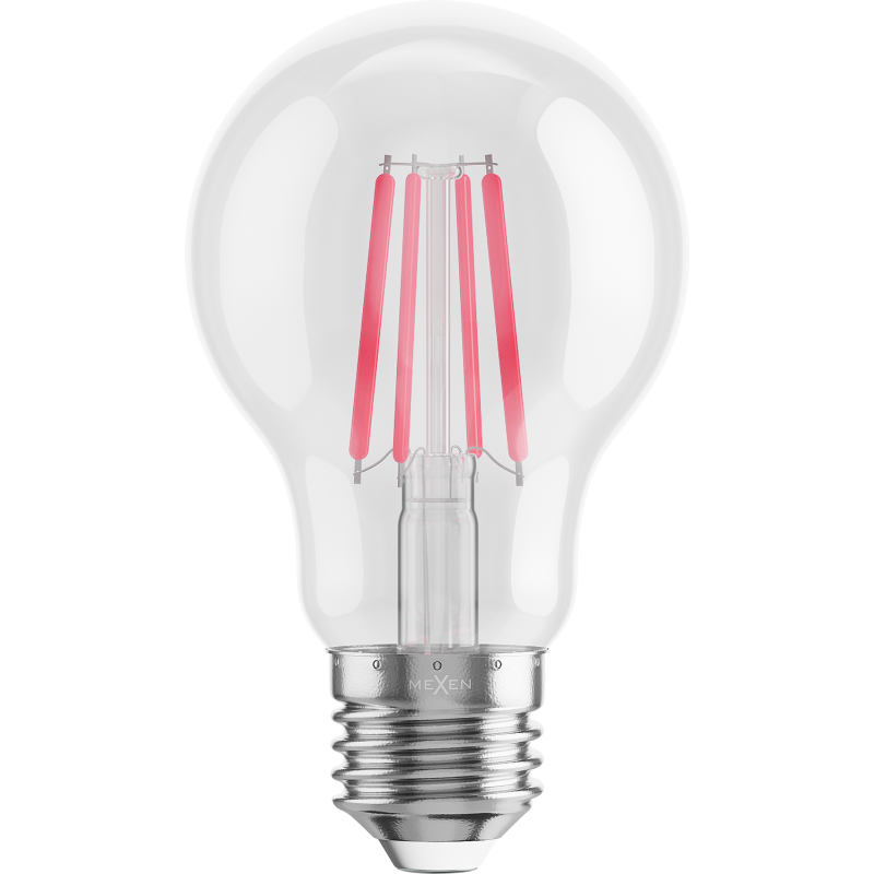Mexen Vintis 3x Filamenta LED spuldze E27, A60, 4W, 55 lm, sarkana - L150-E27-04XX-45x03