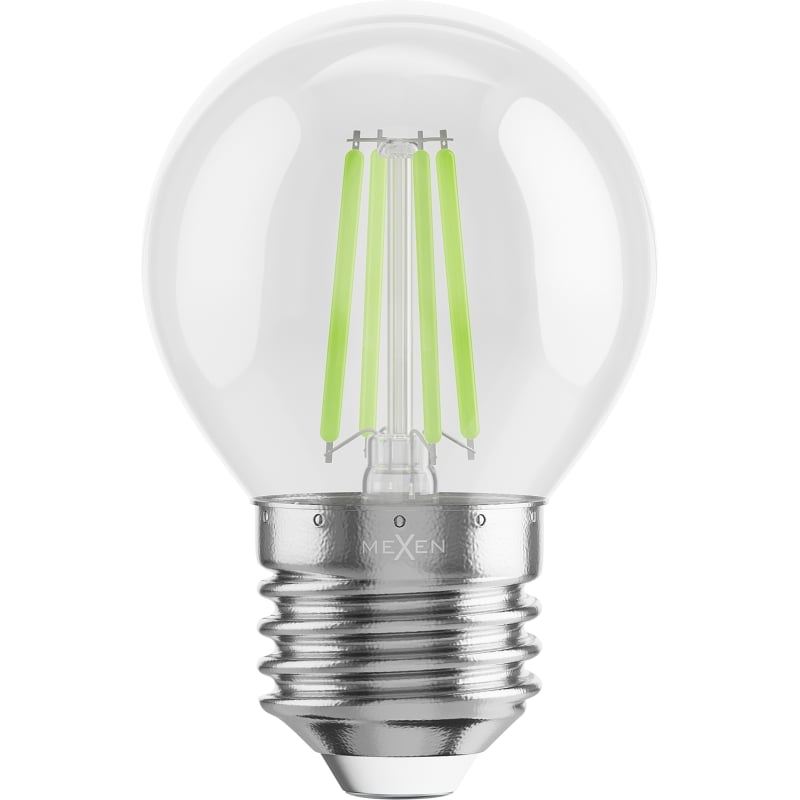 Mexen Vintis 6x Lampadina a filamento LED E27, G45, 4W, 55 lm, verde - L156-E27-04XX-46x06