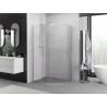 Mexen Exo-S Duo kabina prysznicowa półokrągła asymetryczna rozsuwana 120 x 80 cm, transparent, chrom - 8132-120-080-01-00