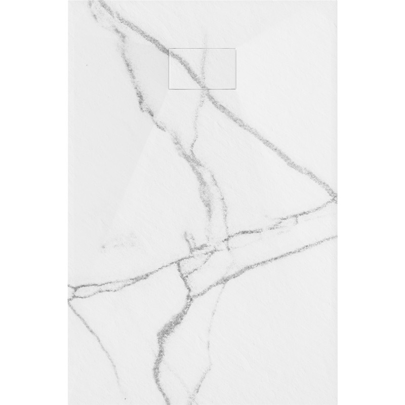 Mexen Hugo ristkülikukujuline SMC dušialus 100 x 70 cm, valge kivi - 42157010